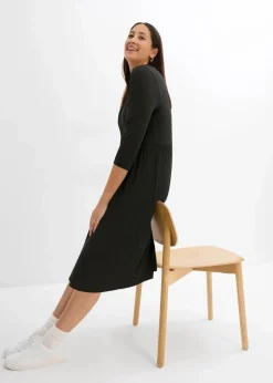Damen bonprix Nachhaltigere Materialien|Kleider|Baumwoll-Jerseykleid, Midilänge