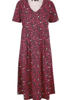 Sale Baumwoll-Jerseykleid, Midilänge Damen Kleider|Bekleidung·Pullover & Strickjacken