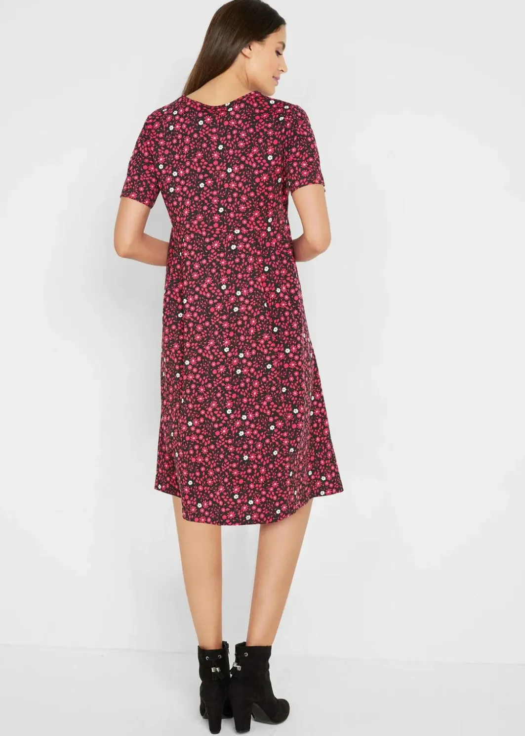 Sale Baumwoll-Jerseykleid, Midilänge Damen Kleider|Bekleidung·Pullover & Strickjacken