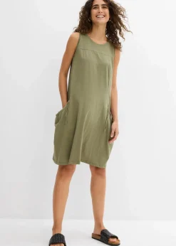 Clearance Baumwoll-Jerseykleid mit Taschen Damen Bekleidung·Pullover & Strickjacken|Kleider