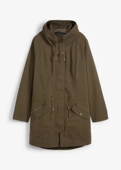 Discount Baumwoll-Kurzparka mit Stehkragen, talliert Damen Jacken & Mäntel|Bekleidung·Hosen