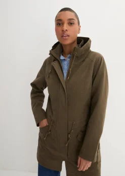 Discount Baumwoll-Kurzparka mit Stehkragen, talliert Damen Jacken & Mäntel|Bekleidung·Hosen