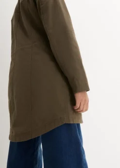Discount Baumwoll-Kurzparka mit Stehkragen, talliert Damen Jacken & Mäntel|Bekleidung·Hosen