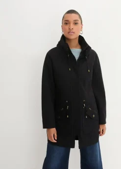 Damen bonprix Jacken & Mäntel|Bekleidung·Hosen|Baumwoll-Kurzparka mit Stehkragen, talliert