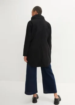 Damen bonprix Jacken & Mäntel|Bekleidung·Hosen|Baumwoll-Kurzparka mit Stehkragen, talliert