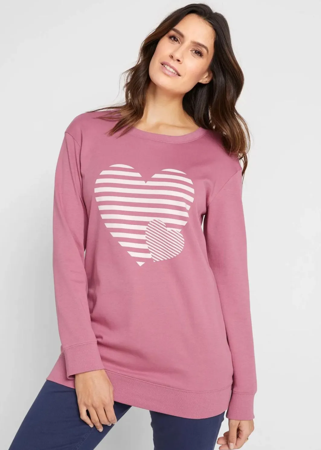 Hot Baumwoll-Langarmshirt, bedruckt Damen Shirts & Tops