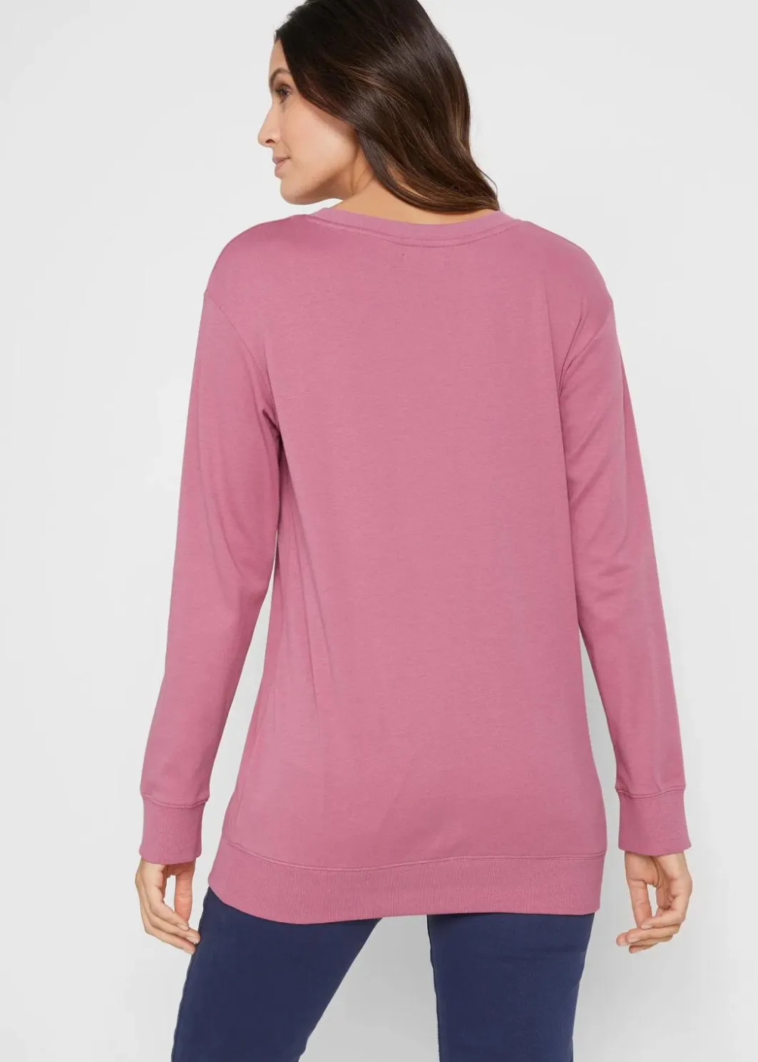 Hot Baumwoll-Langarmshirt, bedruckt Damen Shirts & Tops