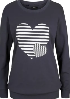 Damen bonprix Shirts & Tops|Baumwoll-Langarmshirt, bedruckt