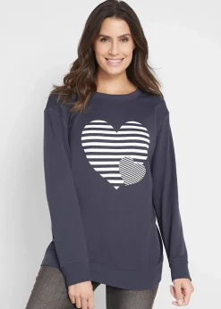 Damen bonprix Shirts & Tops|Baumwoll-Langarmshirt, bedruckt