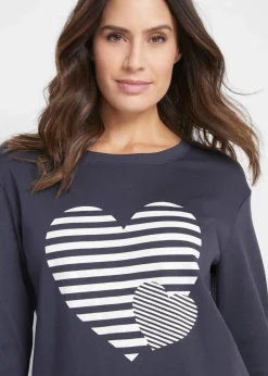 Damen bonprix Shirts & Tops|Baumwoll-Langarmshirt, bedruckt
