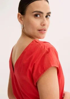 Online Baumwoll-Popeline Kleid mit variablem Zugband Damen Kleider|Bekleidung·Pullover & Strickjacken