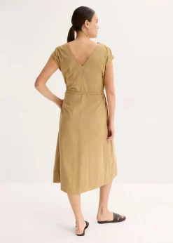 Clearance Baumwoll-Popeline Kleid mit variablem Zugband Damen Bekleidung·Pullover & Strickjacken|Kleider