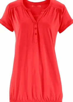 Damen bonprix Shirts & Tops|Baumwoll-Shirt, Kurzarm