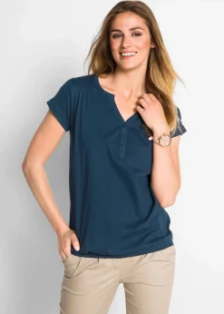 Damen bonprix Shirts & Tops|Baumwoll-Shirt, Kurzarm