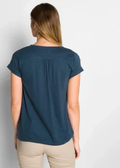 Damen bonprix Shirts & Tops|Baumwoll-Shirt, Kurzarm