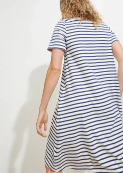 Damen bonprix Kleider|Baumwoll-Shirtkleid aus Flammgarn