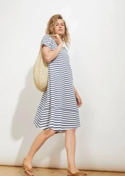 Damen bonprix Kleider|Baumwoll-Shirtkleid aus Flammgarn