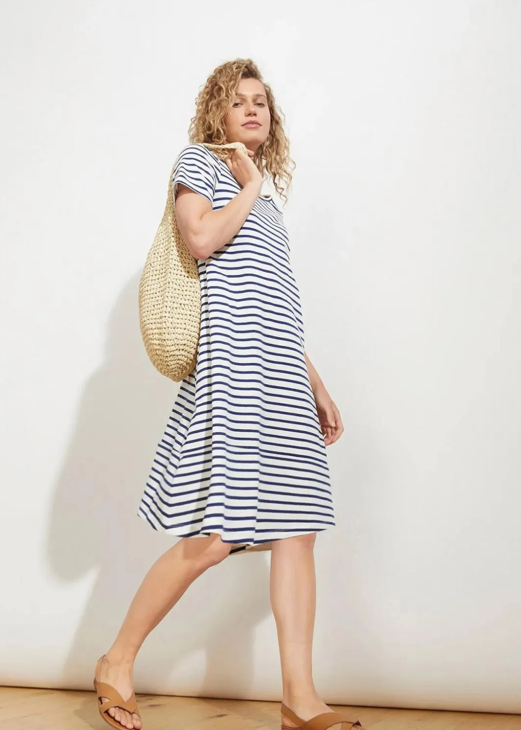Damen bonprix Kleider|Baumwoll-Shirtkleid aus Flammgarn