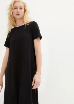 Damen bonprix Kleider|Baumwoll-Shirtkleid aus Flammgarn
