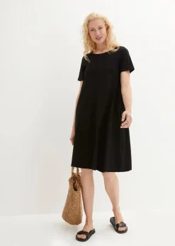 Damen bonprix Kleider|Baumwoll-Shirtkleid aus Flammgarn