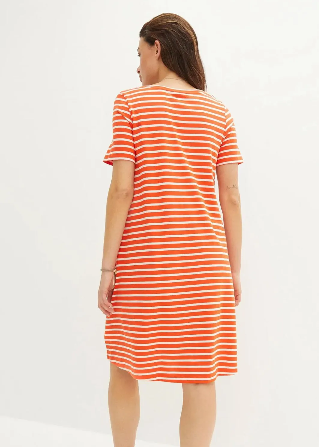 Hot Baumwoll-Shirtkleid aus Flammgarn Damen Kleider
