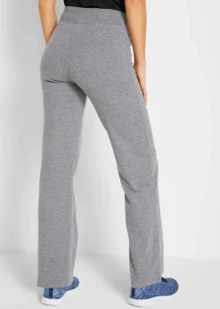 Damen bonprix Hosen|Sportbekleidung|Baumwoll-Sporthose, Bootcut (2er Pack)
