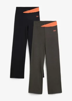 Online Baumwoll-Sporthose, Bootcut (2er Pack) Damen Hosen|Sportbekleidung