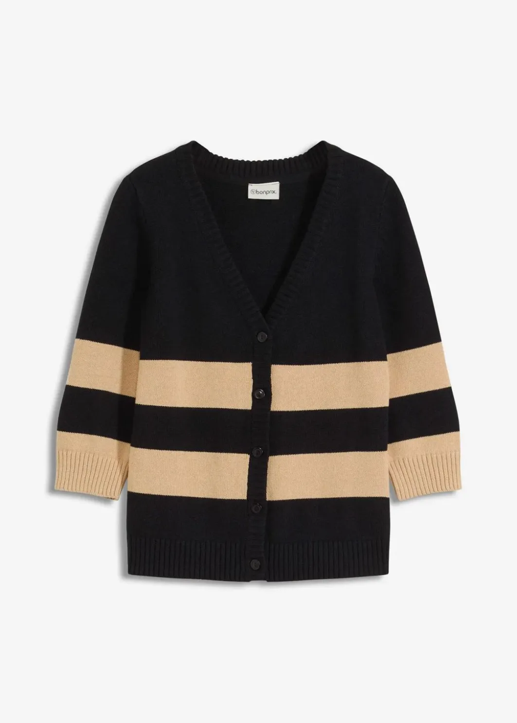 Baumwollstrickjacke mit Streifen Damen Bekleidung·Umstandsmode|Strickmode