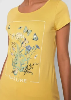 Outlet Baumwoll-T-Shirt mit Druck Damen Shirts & Tops|Nachhaltigere Materialien