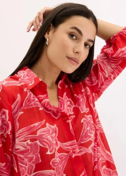 Clearance bedruckte Bluse Damen Bekleidung·Jacken & Mäntel|Blusen & Tuniken