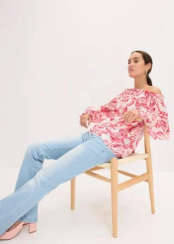 Damen bonprix Bekleidung·Jacken & Mäntel|Blusen & Tuniken|bedruckte Carmenbluse
