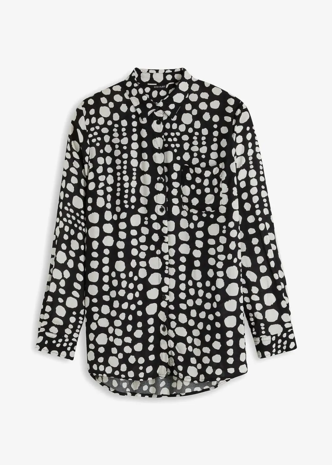 Damen bonprix Blusen & Tuniken|Nachhaltigere Materialien|Bedruckte Longbluse aus nachhaltiger Viskose
