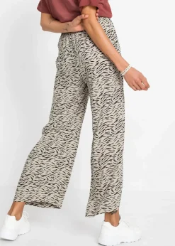 Damen bonprix Bekleidung·Kleider|Hosen|Bedruckte Palazzo-Hose