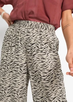 Damen bonprix Bekleidung·Kleider|Hosen|Bedruckte Palazzo-Hose