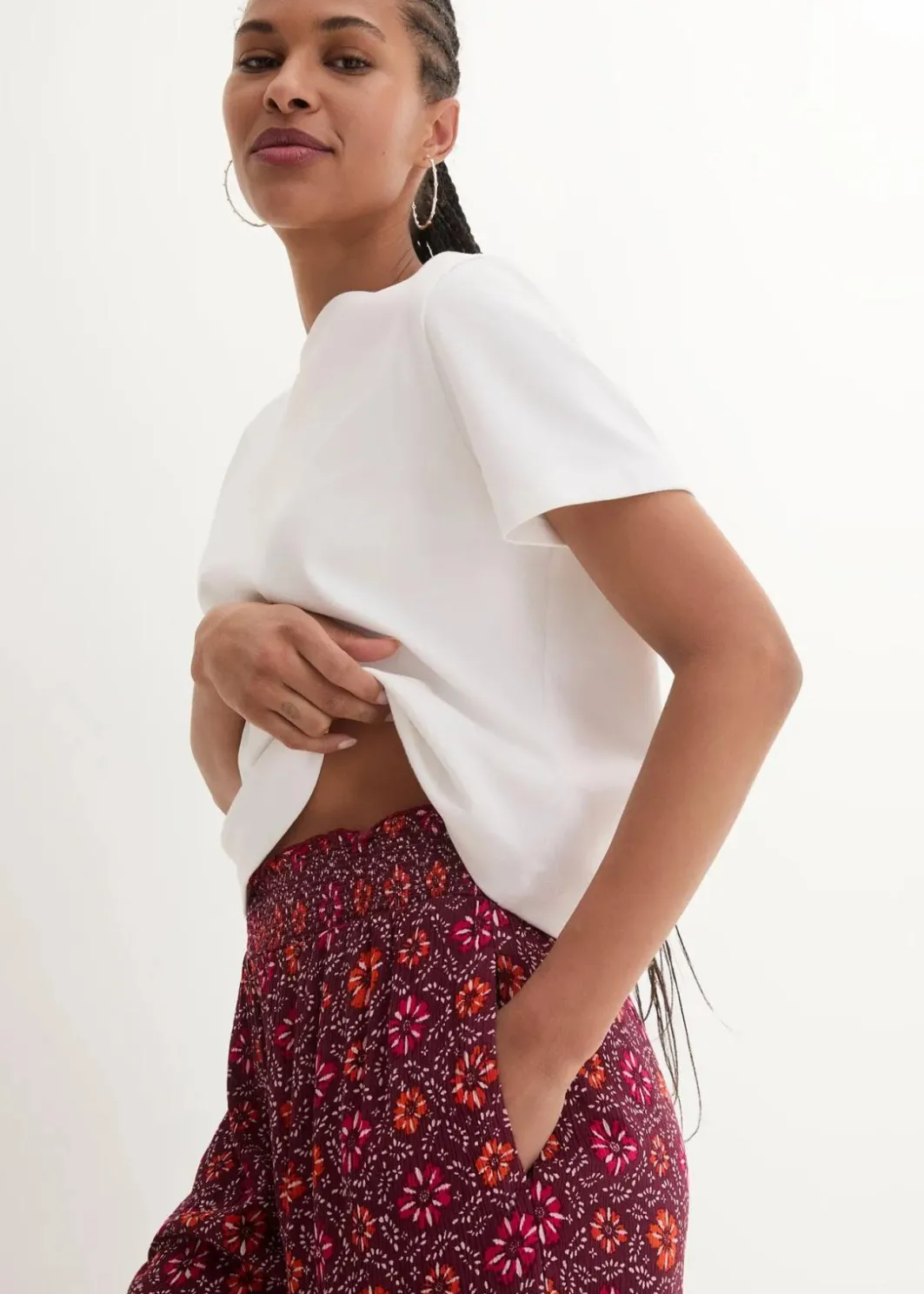 Damen bonprix Bekleidung·Outdoorbekleidung|Bekleidung·Kleider|Bedruckte Schlupf-Shorts mit Gummibund