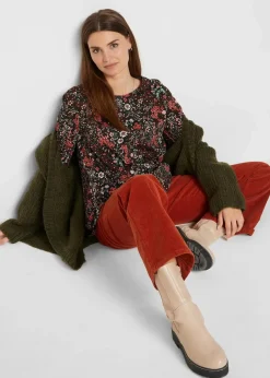 Online Bedruckte Shirt-Tunika aus Baumwolle Damen Shirts & Tops