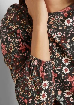 Online Bedruckte Shirt-Tunika aus Baumwolle Damen Shirts & Tops