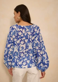 Outlet bedruckte Tunikabluse Damen Blusen & Tuniken