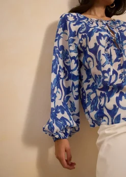 Outlet bedruckte Tunikabluse Damen Blusen & Tuniken