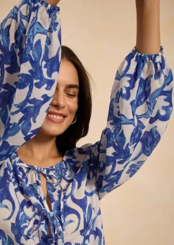 Outlet bedruckte Tunikabluse Damen Blusen & Tuniken