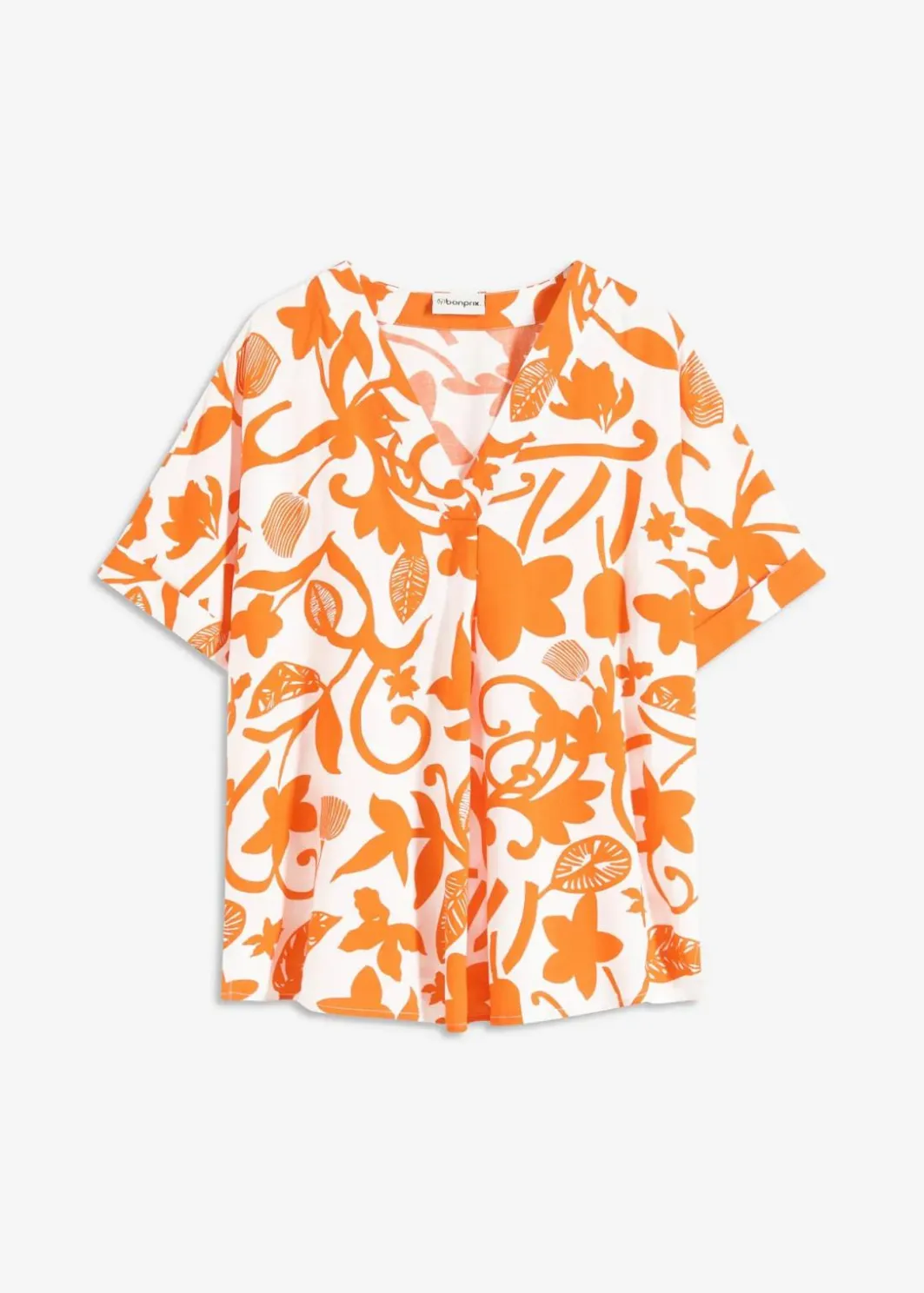 Damen bonprix Bekleidung·Jacken & Mäntel|Blusen & Tuniken|bedruckte Tunikabluse aus fließender Viskose