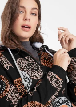 Online Bedruckter Baumwoll-Parka mit Kapuze Damen Bekleidung·Hosen|Jacken & Mäntel
