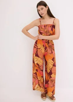 Hot bedruckter Jumpsuit aus fließender Viskose Damen Bekleidung·Homewear|Jumpsuits