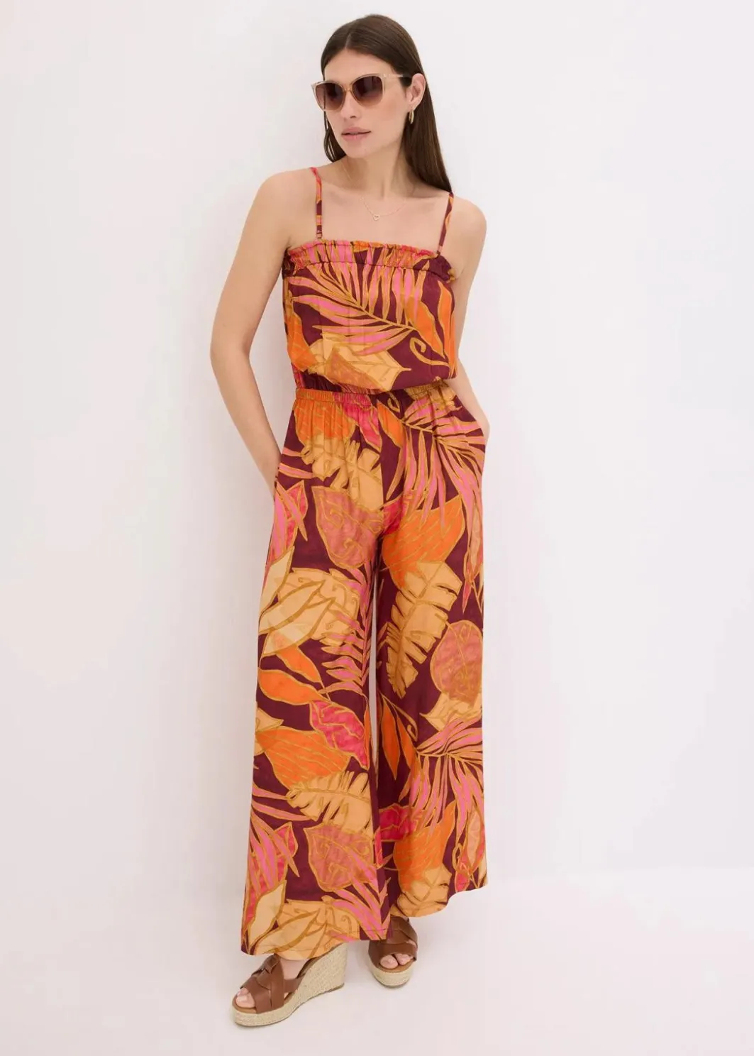 Hot bedruckter Jumpsuit aus fließender Viskose Damen Bekleidung·Homewear|Jumpsuits