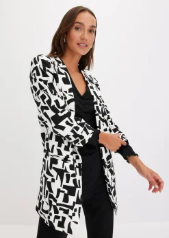 Damen bonprix Bekleidung·Basics|Blazer|bedruckter Longblazer