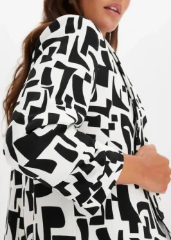 Damen bonprix Bekleidung·Basics|Blazer|bedruckter Longblazer