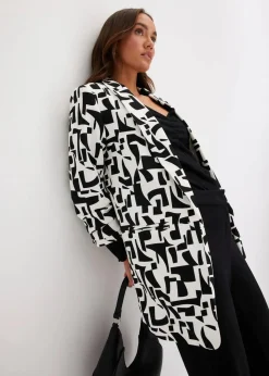 Damen bonprix Bekleidung·Basics|Blazer|bedruckter Longblazer