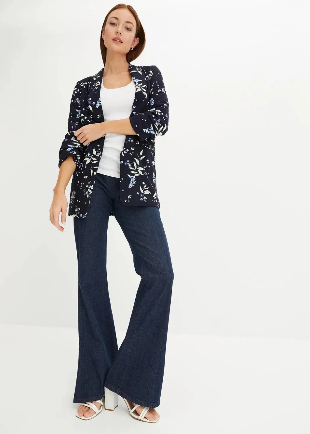 Outlet Bedruckter Longblazer Damen Bekleidung·Basics|Blazer