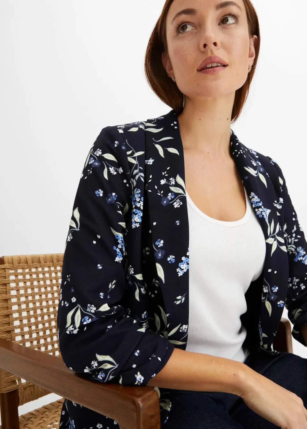 Outlet Bedruckter Longblazer Damen Bekleidung·Basics|Blazer