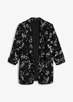 Damen bonprix Blazer|Bekleidung·Basics|Bedruckter Longblazer